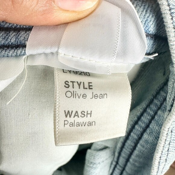 Reformation Jeans Olive High Waist Jeans Wide Leg Button Fly NWT Size 30 - Picture 8 of 8